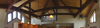 exposed wood beams