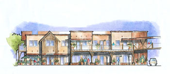 elevation of sustainable commercial center